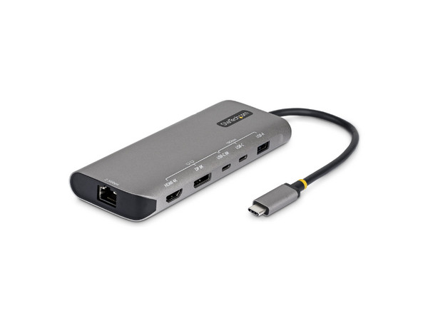 HUB USB StarTech 174B-USB4-MULTIPORT, 2 Puertos USB Tipo C, 1 Puerto HDMI, 1 Puerto USB Tipo A, 1 Puerto DisplayPort, 1 Puerto HDMI, 1 Puerto RJ-45. Color Gris.