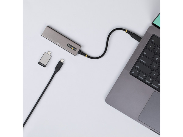 Hub USB Tipo C StarTech.com 309B-USBC-HUB, 4 Puertos USB Tipo C, 100W, 10Gbps. Color Plata.