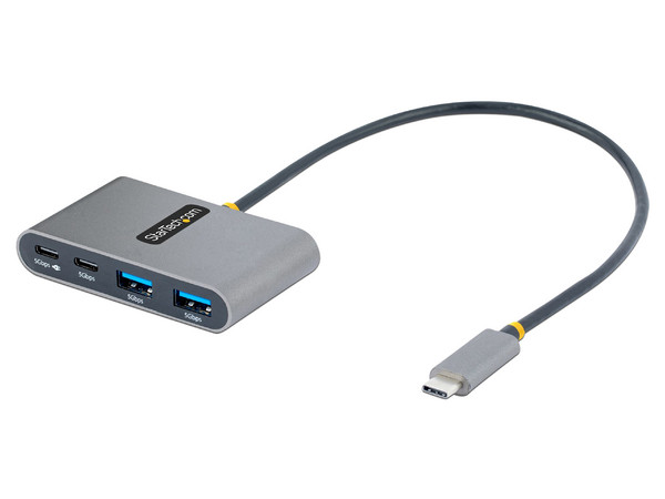 Adaptador Concentrador Hub USB-C de 4 puertos con transferencia de suministro de energía de 100W, 30cm.