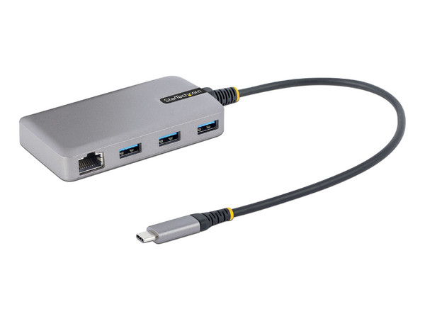 Hub USB StarTech G3AGBB-USB-A-HUB de 3 Puertos USB 3.0, 1 puerto RJ-45. Color Gris