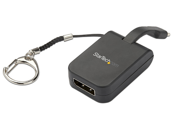 Adaptador Startech CDP2DPFC con llavero, USB-C a DisplayPort, Color Negro
