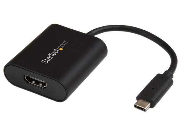 Adaptador StarTech USB-C a HDMI con interruptor de modo Presentación.