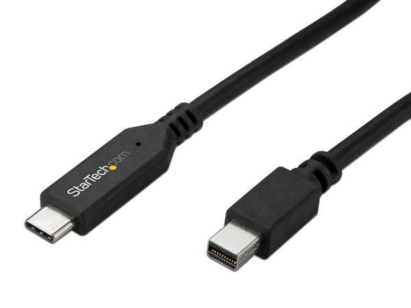 Cable adaptador StarTech de USB-C (macho) a DisplayPort (macho), 4K 60 Hz, 1.8m. Color Negro.