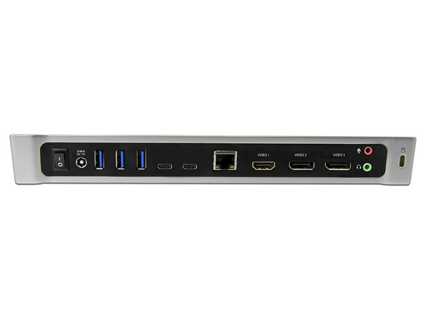 Replicador de Puertos USB Tipo C para 3 Pantallas 4K con PD para MacBook y Windows.