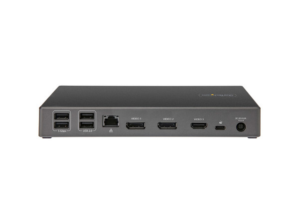 Docking Station StarTech.com DK31C2DHSPD, USB Tipo C a USB 3.2, USB 2.0, RJ-45, DisplayPort, HDMI, Ranura SD, Salida de audio y Micrófono. Color Negro.