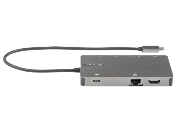 Hub USB-C StarTech, Longitud 0.3 m, Conectores HDMI, VGA, 2xUSB-A, 2xUSB-C, RJ-45.