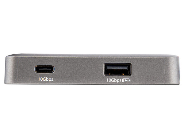 Adaptador USB-C Startech Multipuertos, 4 en 1, 4K 60Hz, Cable de 25 cm. Color Gris.