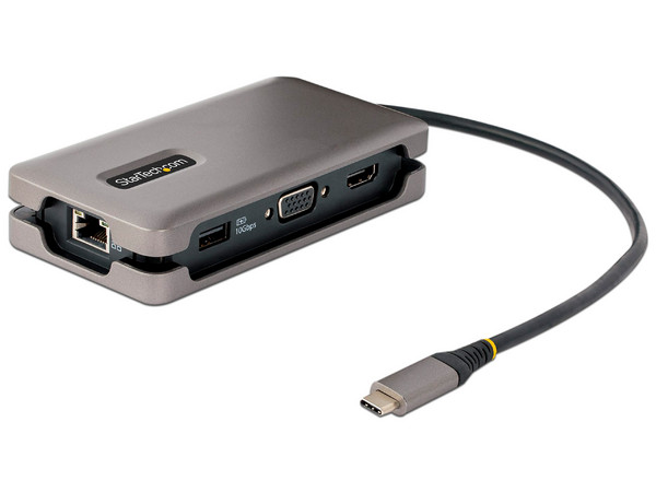 Hub USB StarTech DKT31CVHPD3, con puertos HDMI, VGA, USB-C, USB-A, cable de 30cm.