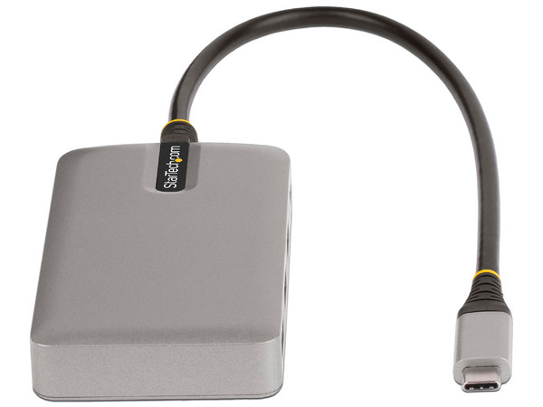 Hub USB StarTech HB31C3A1CDPPD3 de USB-C a 3 puertos USB 3.2, 1 puerto USB-C modo DisplayPort y 1 puerto USB-C PD 3.0. Color Gris.