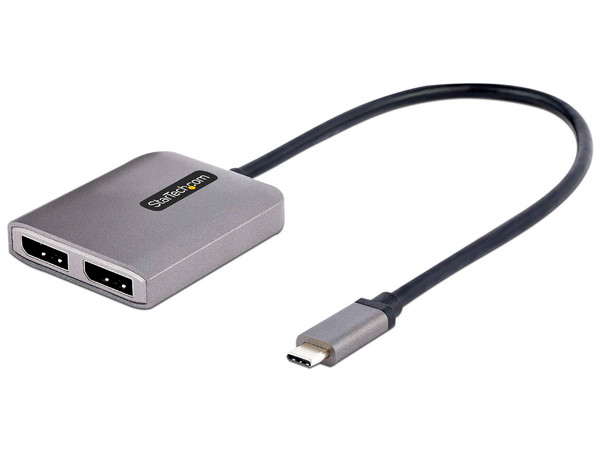 Hub MST StarTech, con 2 puertos DisplayPort (Hasta 4k, 60Hz), cable de 30cm.