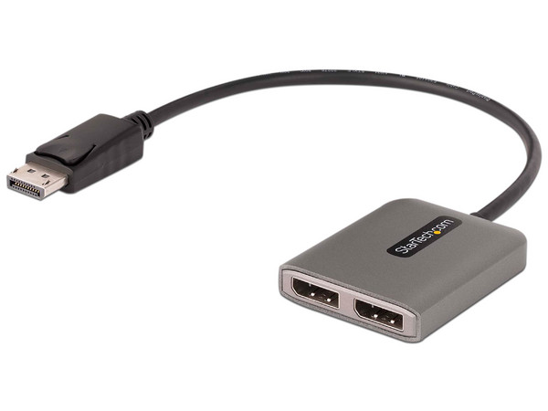 Divisor MST StarTech, para 2 puertos DisplayPort (Hasta 5K a 60Hz), cable de 30cm.