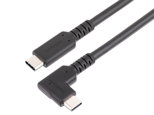 Cable StarTech RUSB31CC1MBR USB Tipo C a USB Tipo C Acodado a la Derecha (M-M), 1m, Color Negro.