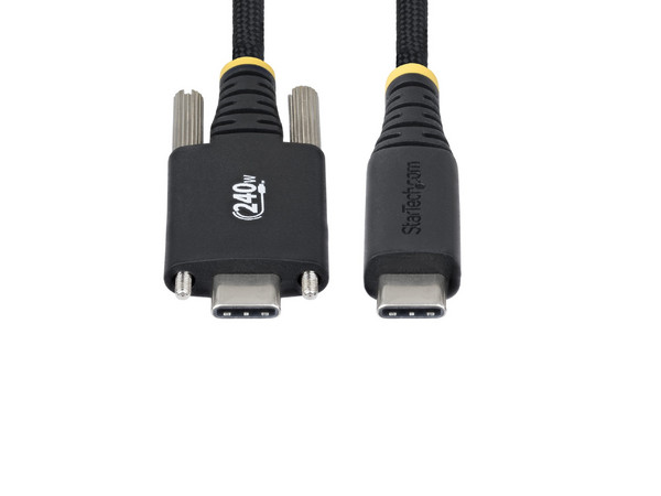 Cable de carga USB-C StarTech S2CEPR2M-USBSL-CABLE Con PD 240W y revestimiento trenzado de 2 m. Color negro.