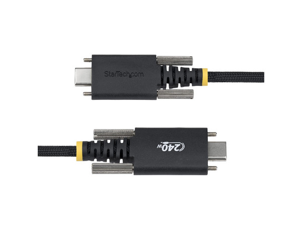 Cable de carga USB-C StarTech S2CEPR2M-USBSL-CABLE Con PD 240W y revestimiento trenzado de 2 m. Color negro.