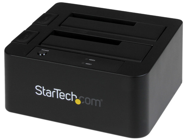 Docking Station eSATA USB 3.0 con UASP de 2 bahías para disco duro SATA de 2.5