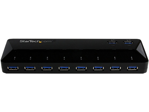 Concentrador USB 3.0 de 10 Puertos - Hub con Puertos de Carga y Sincronización, 2 Puertos de 1.5A