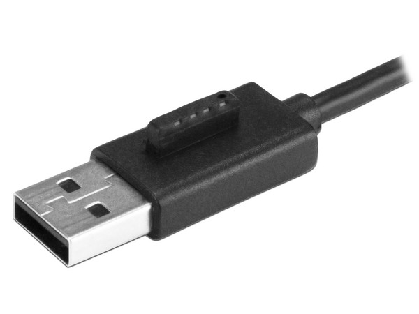 Concentrador HUB USB 2.0 de 4 Puertos con cable integrado.