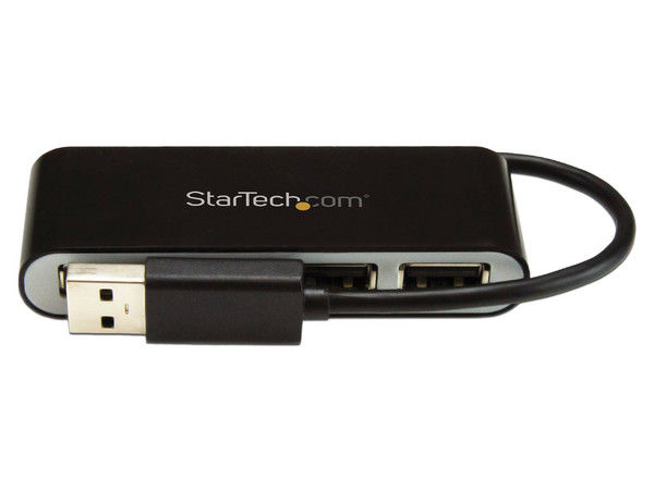 Concentrador HUB USB 2.0 de 4 Puertos con cable integrado.