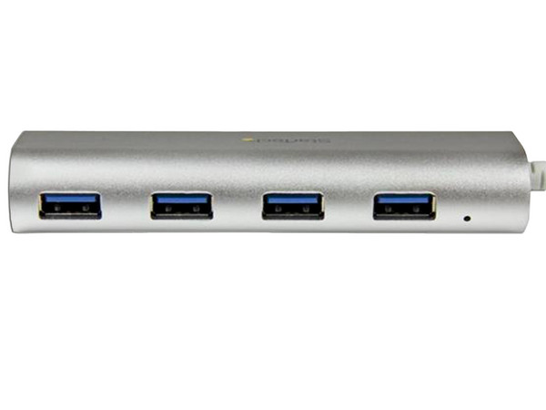 Concentrador portátil USB 3.0 de 4 puertos, Hub con cable incorporado.