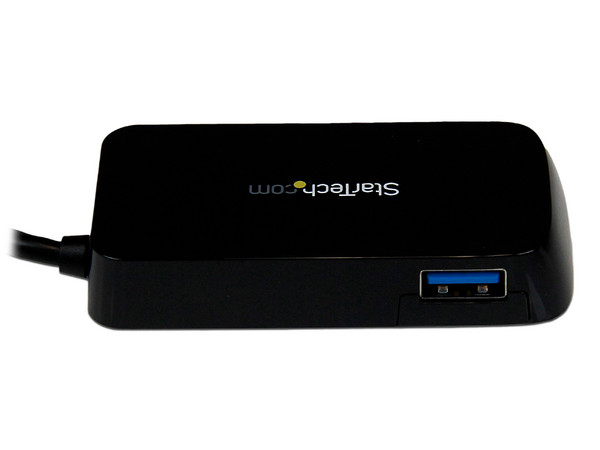 Adaptador Concentrador Hub USB 3.0 Super Speed para Laptop de 4 Puertos Salidas - Negro
