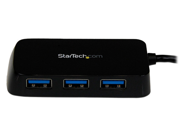 Adaptador Concentrador Hub USB 3.0 Super Speed para Laptop de 4 Puertos Salidas - Negro