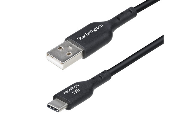 Cable de Carga USB StarTech USB2AC1MNCWHE, USB Tipo A a USB Tipo C, 1m, Color Negro.
