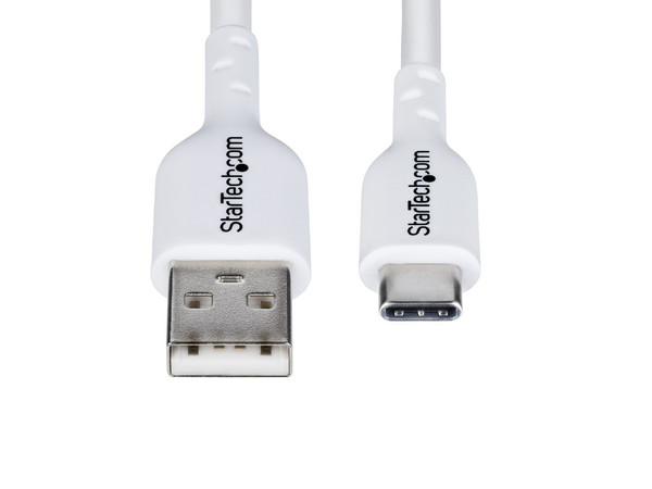 Cable de Datos, StarTech.com, USB 2.0, USB-A a USB-C, longitud 3 Metros, Color Blanco.