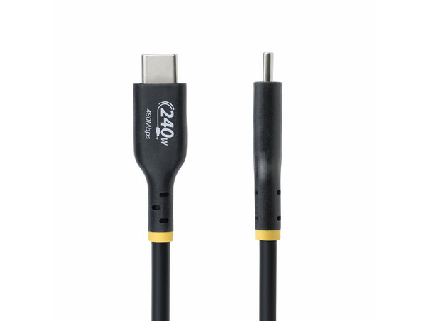 Cable de carga USB-C StarTech USB2EPR3M Con certificación USB-IF y PD 240W de 3 m. Color negro.