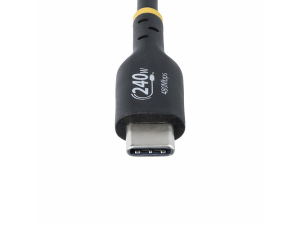 Cable de carga USB-C StarTech USB2EPR3M Con certificación USB-IF y PD 240W de 3 m. Color negro.