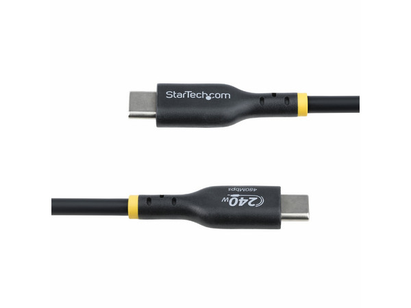 Cable de carga USB-C StarTech USB2EPR3M Con certificación USB-IF y PD 240W de 3 m. Color negro.