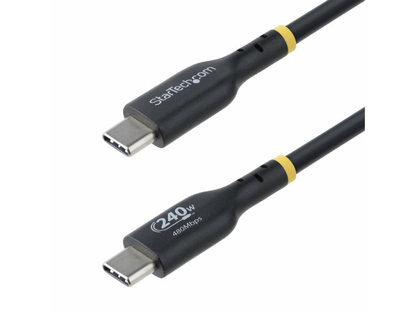 Cable de carga USB-C StarTech USB2EPR3M Con certificación USB-IF y PD 240W de 3 m. Color negro.
