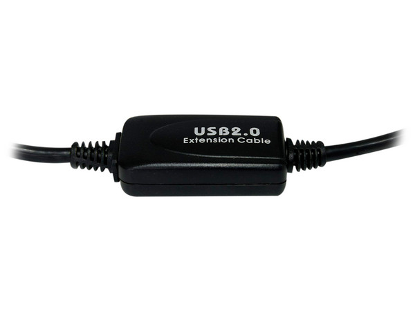 Cable USB Activo de 10m para Impresora - 1x USB A Macho - 1x USB B Macho - Adaptador Negro
