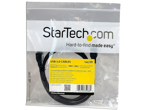 StarTech Cable USB 3.0 Micro USB B a USB A, 1 m