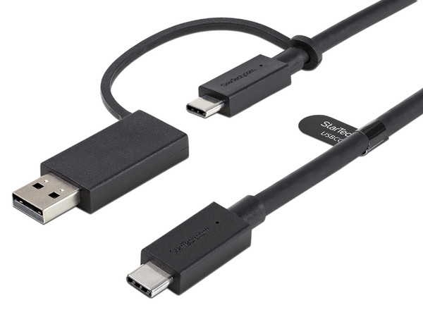Cable StarTech USB-C con adaptador USB-A (M-M), de 1m. Color Negro.