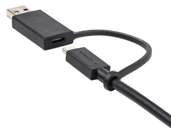Cable StarTech USB-C con adaptador USB-A (M-M), de 1m. Color Negro.