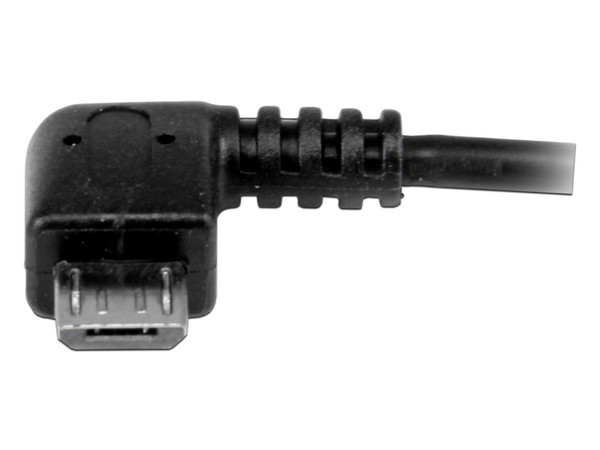 Cable Adaptador OTG StarTech de Micro USB (M) a USB A (H), Acodado en Ángulo Derecho, 12cm.