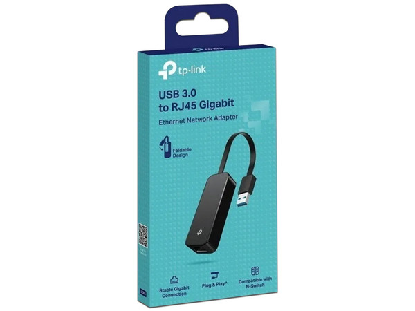 Adaptador USB 3.0 TP-Link, Conector USB 3.0 (Macho) a RJ45 (Hembra).