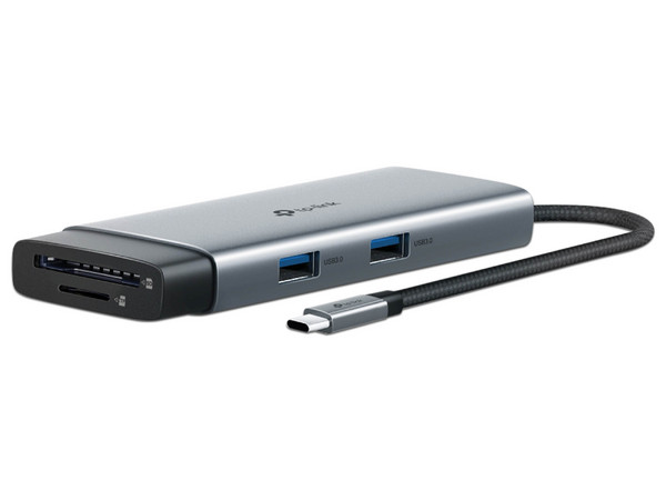 HUB USB 7 en 1 TP-Link UH7021C, USB Tipo C a HDMI, SD, MicroSD, USB Tipo A, USB Tipo C, Color Gris.