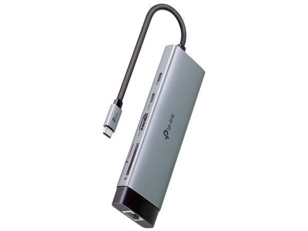 Adaptador HUB 9 en 1 TP-Link, Modelo UH9120C, HDMI 4K, Ethernet, USB-C, USB-A, SD.