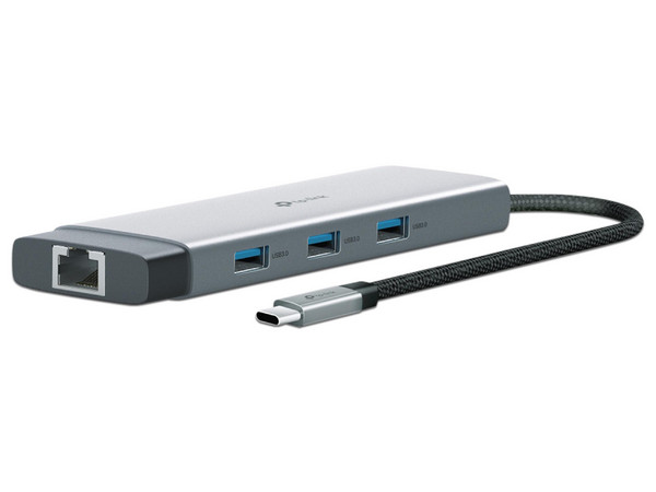 Adaptador HUB 9 en 1 TP-Link, Modelo UH9120C, HDMI 4K, Ethernet, USB-C, USB-A, SD.