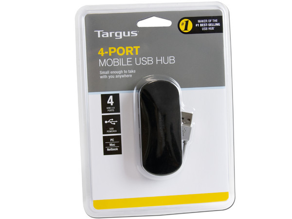 Hub USB Targus de 4 Puertos (Convierte 1 puerto USB en 4).
