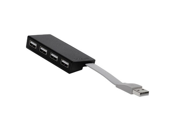 HUB USB Targus ACH114LP, USB Tipo A a 4 puertos USB Tipo A 2.0. Color NEgro.