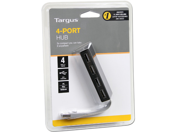 Hub USB Targus de 4 Puertos (Convierte 1 puerto USB en 4). 