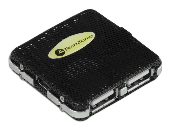 Mini Hub USB TechZone de 4 Puertos (Convierte 1 puerto USB en 4).