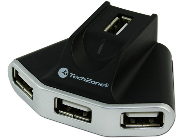 Hub USB TechZone de 4 Puertos (Convierte 1 puerto USB en 4).