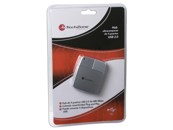 Hub USB TechZone de 4 Puertos USB 2.0