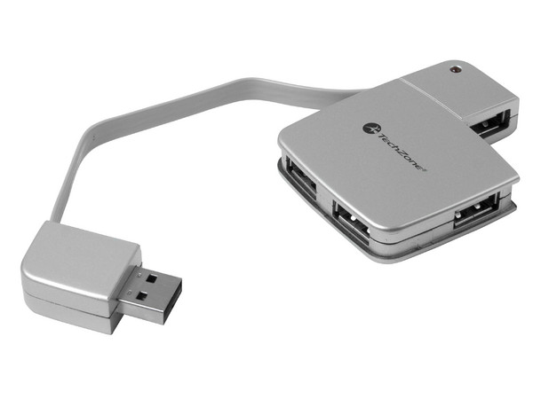 Hub USB TechZone de 4 Puertos USB 2.0