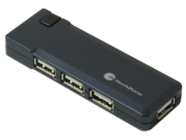 Hub USB TechZone de 4 Puertos USB 2.0