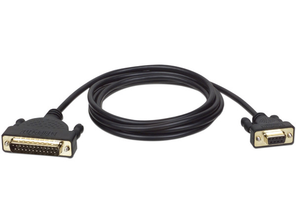 Cable de oro para módem serial a (DB25 a DB9 M/H), 1.83 m