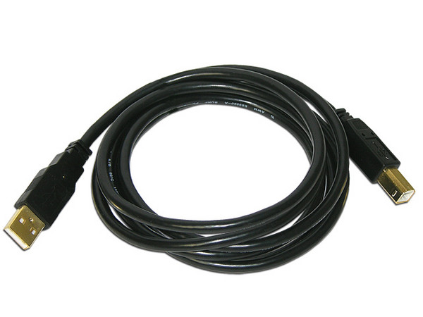 Cable de 6pies USB-A / USB-B (Macho-Macho) Conectores con Oro